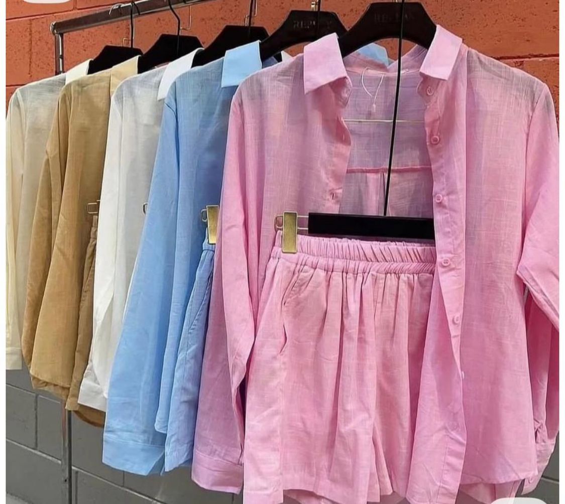 Linen Two-Piece Short Set