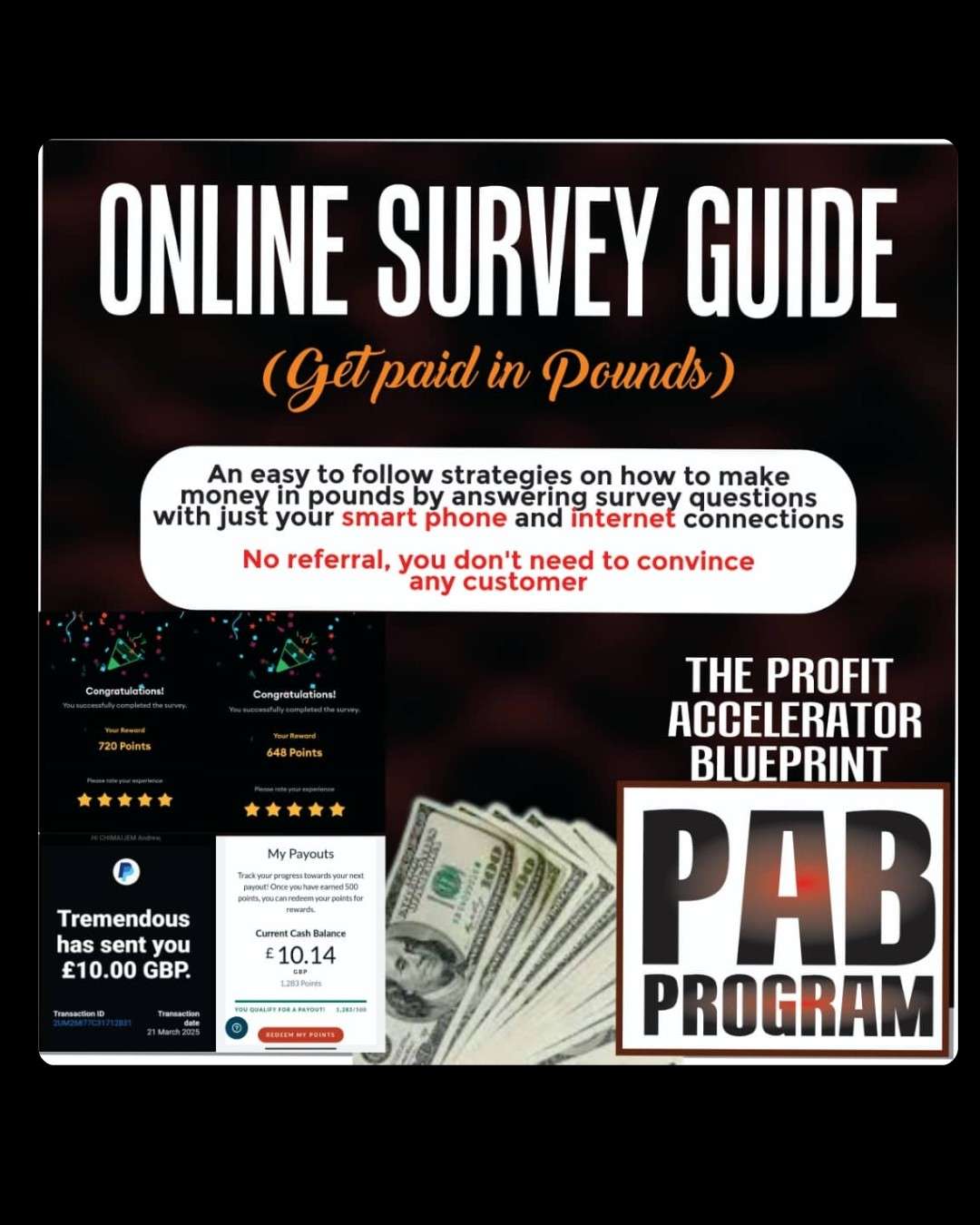 GET PAID IN POUNDS BY TAKING SURVEYS 