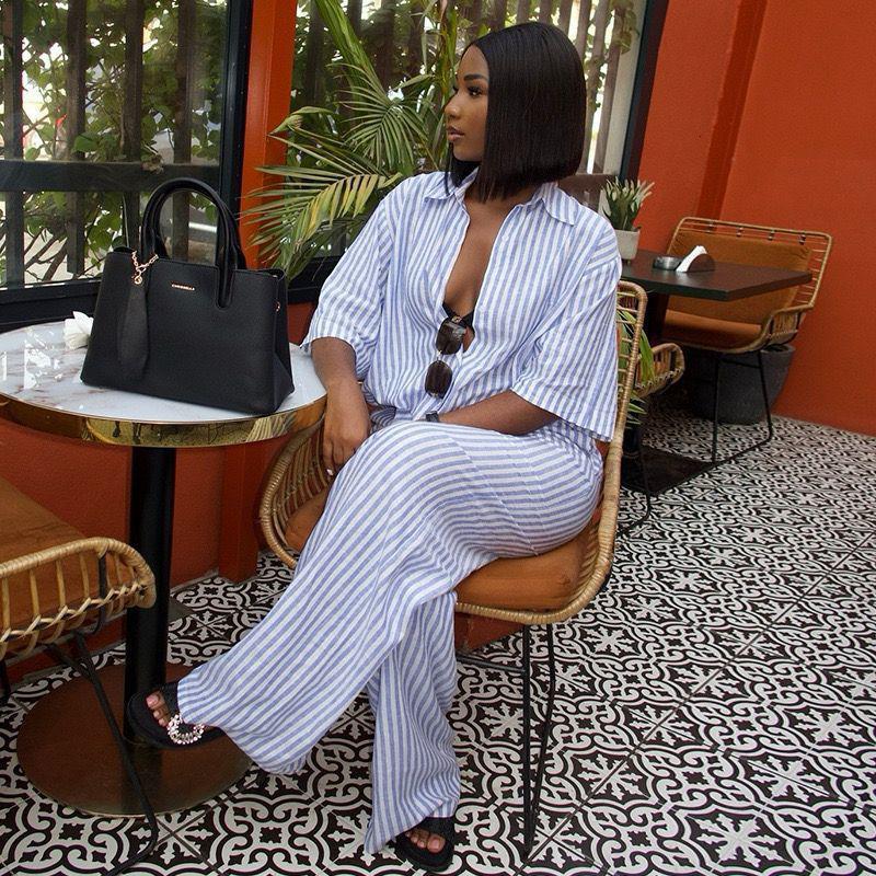 Striped Two Piece Set