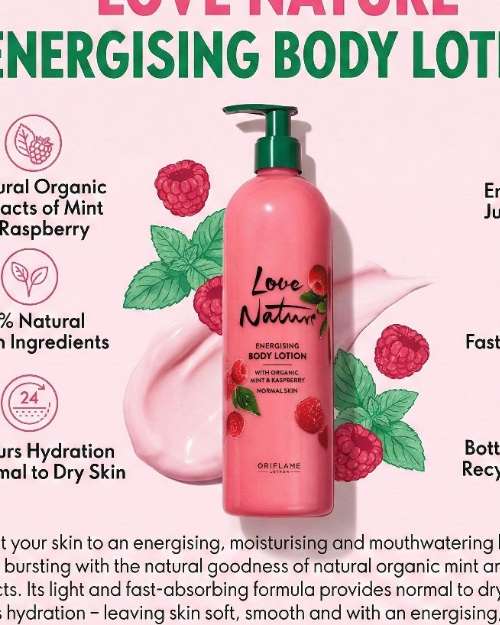Oriflame Love Nature raspberry  lotion
