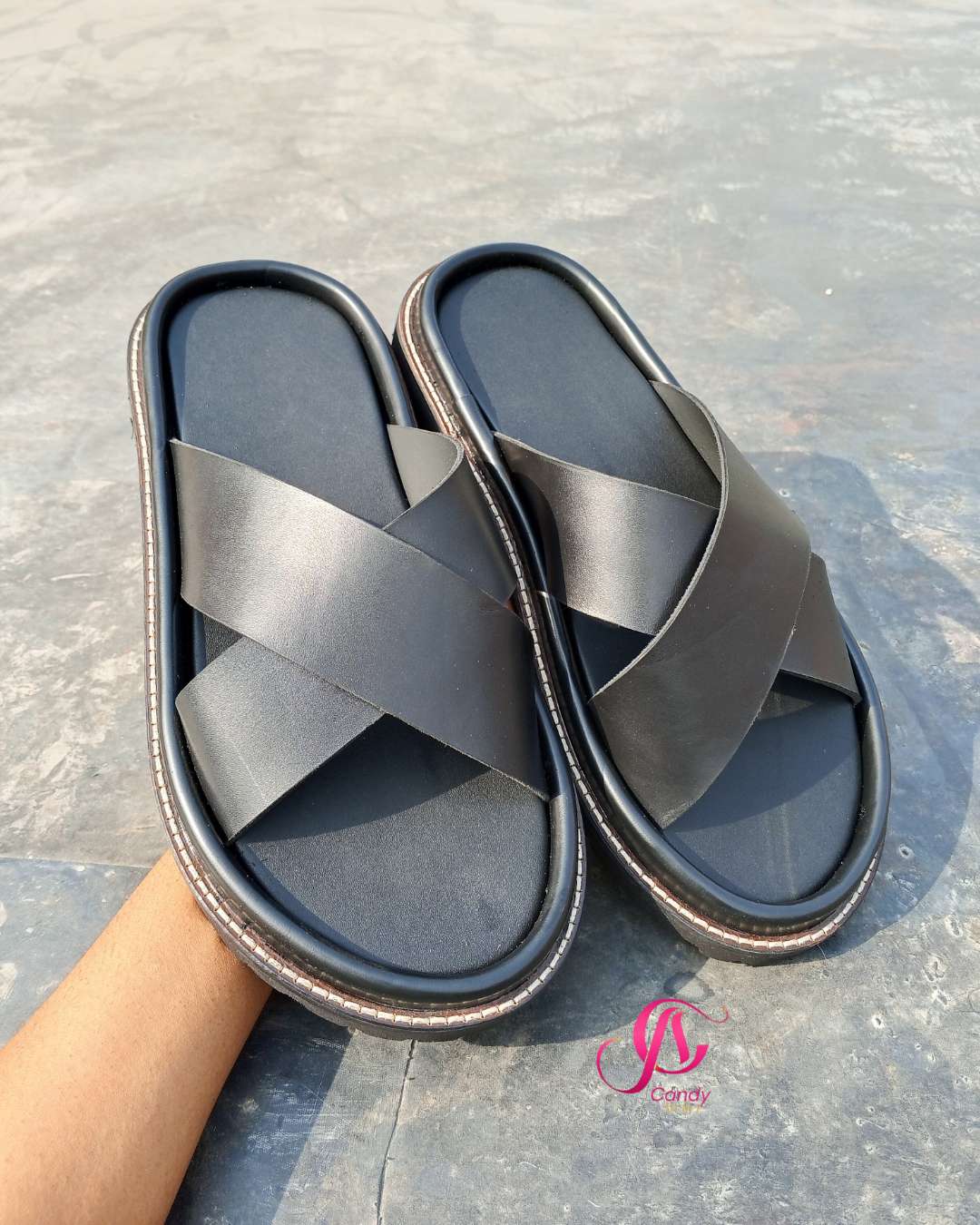 Chunky Sole Cross Slides