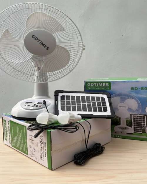 Solar Rechargeable Table Fan