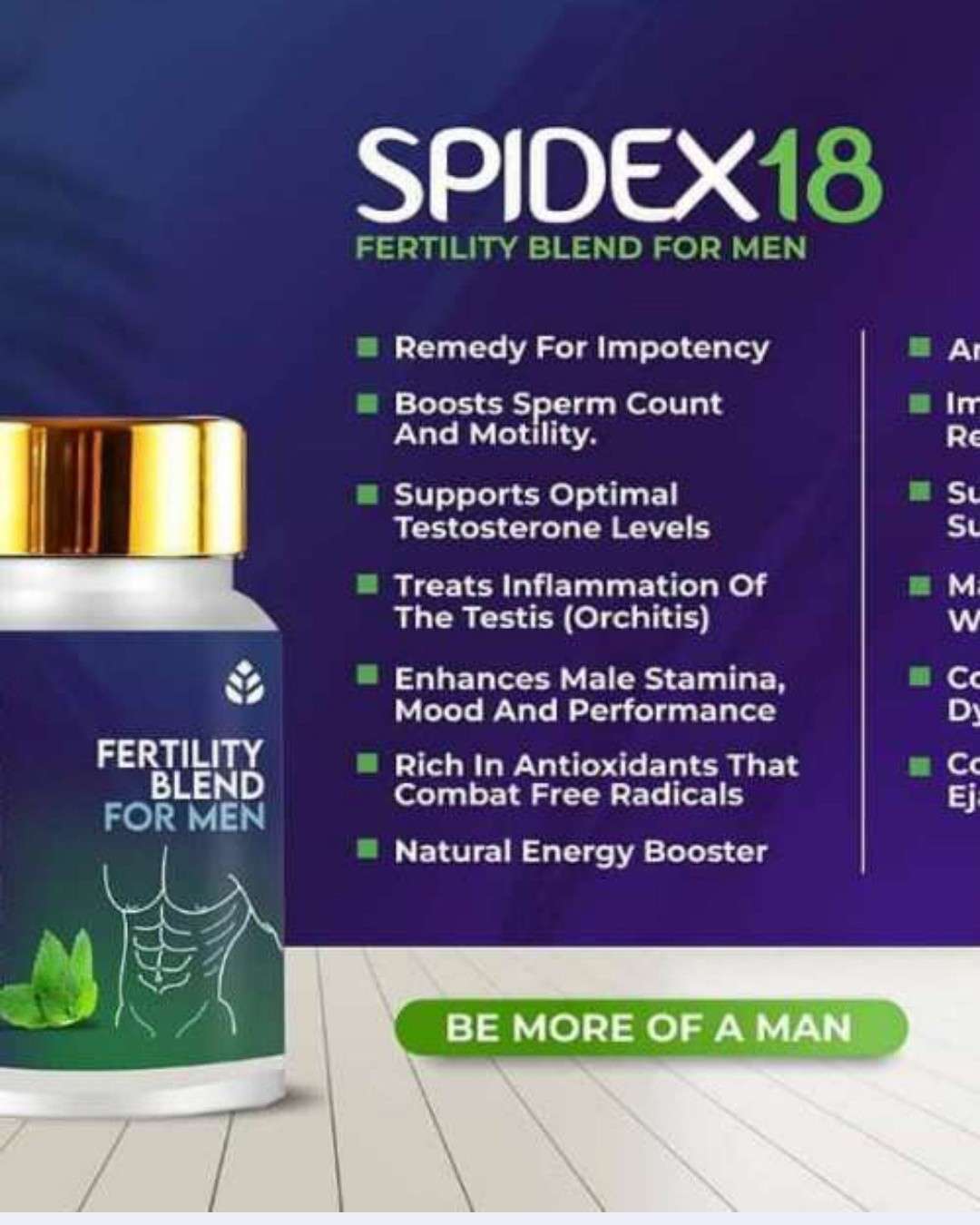 Spidex 18: The Natural Solution for Sperm Count, Motility, and Morphology