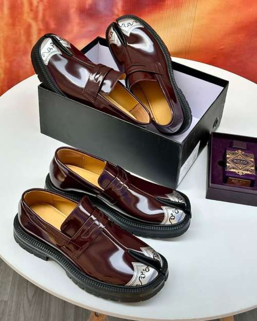 Luxury Glossy Leather Platform Loafers