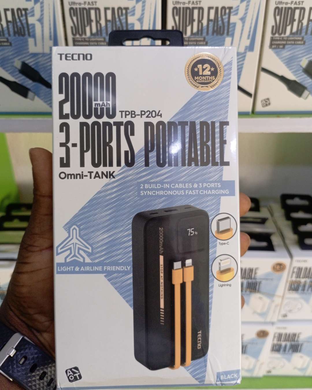 Tecno powerbanks and smarteatch 