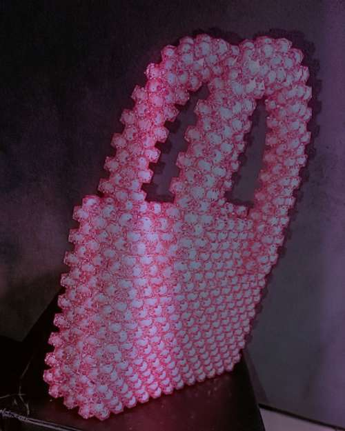 Mini Beaded Box shape Bag