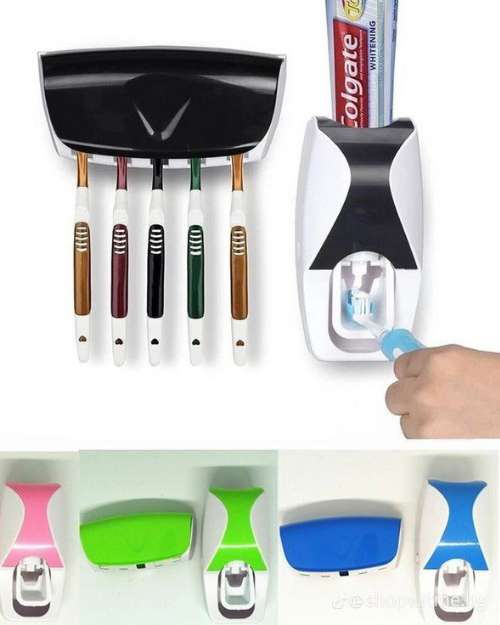 Tooth Paste Dispenser and Tooth  Holder
