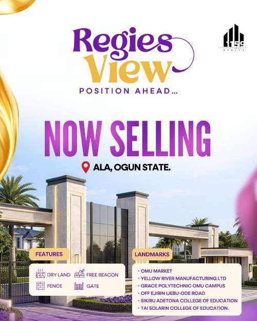 REGIES VIEW– Land Investment in Ogun St