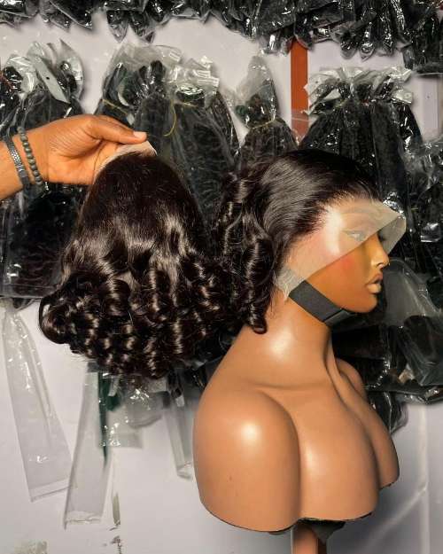 12" Bouncy Full Human Hair Frontal