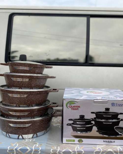 10pcs Queen time blaze marble cookware/pot