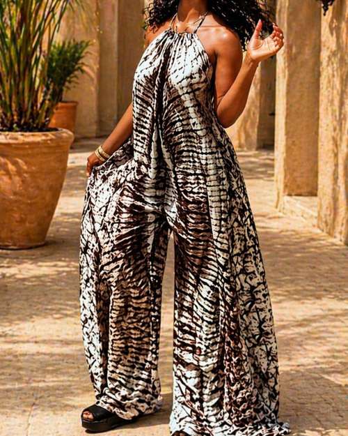 Adire Backless Jumpsuit