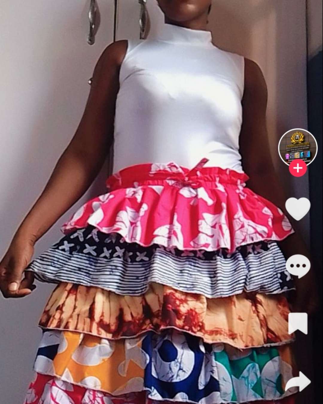 Ankara Print Midi Skirt