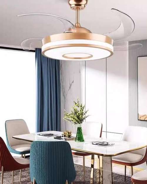 Smart Retractable Fanlight White and Gold