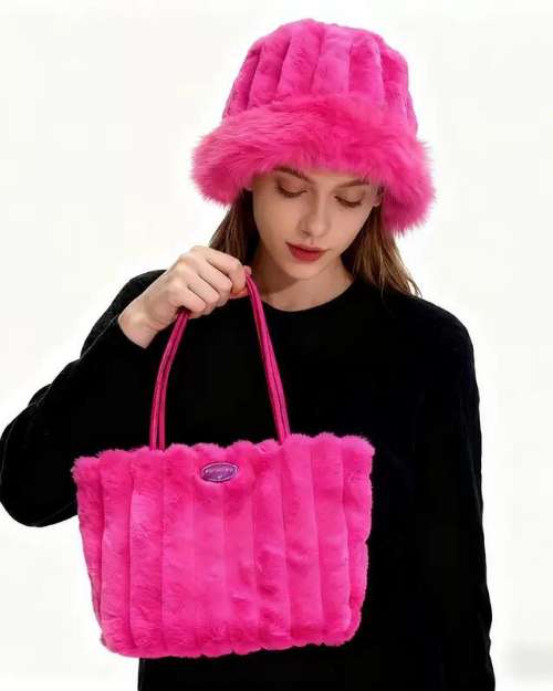 Fluffy Bag with Hat