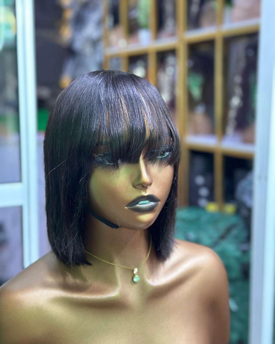 10 inches bob wig fringe 