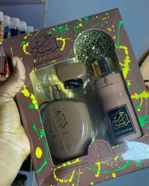Dubai Chocolate Gift Set with 100ml Eau de Parfum and Perfume Spray