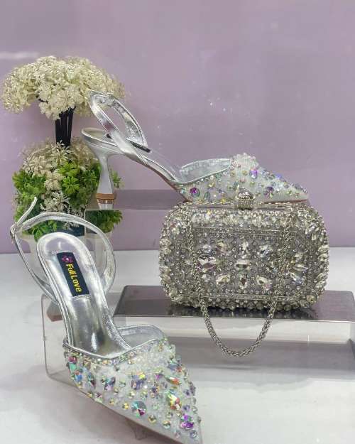  clutch purse and heels 