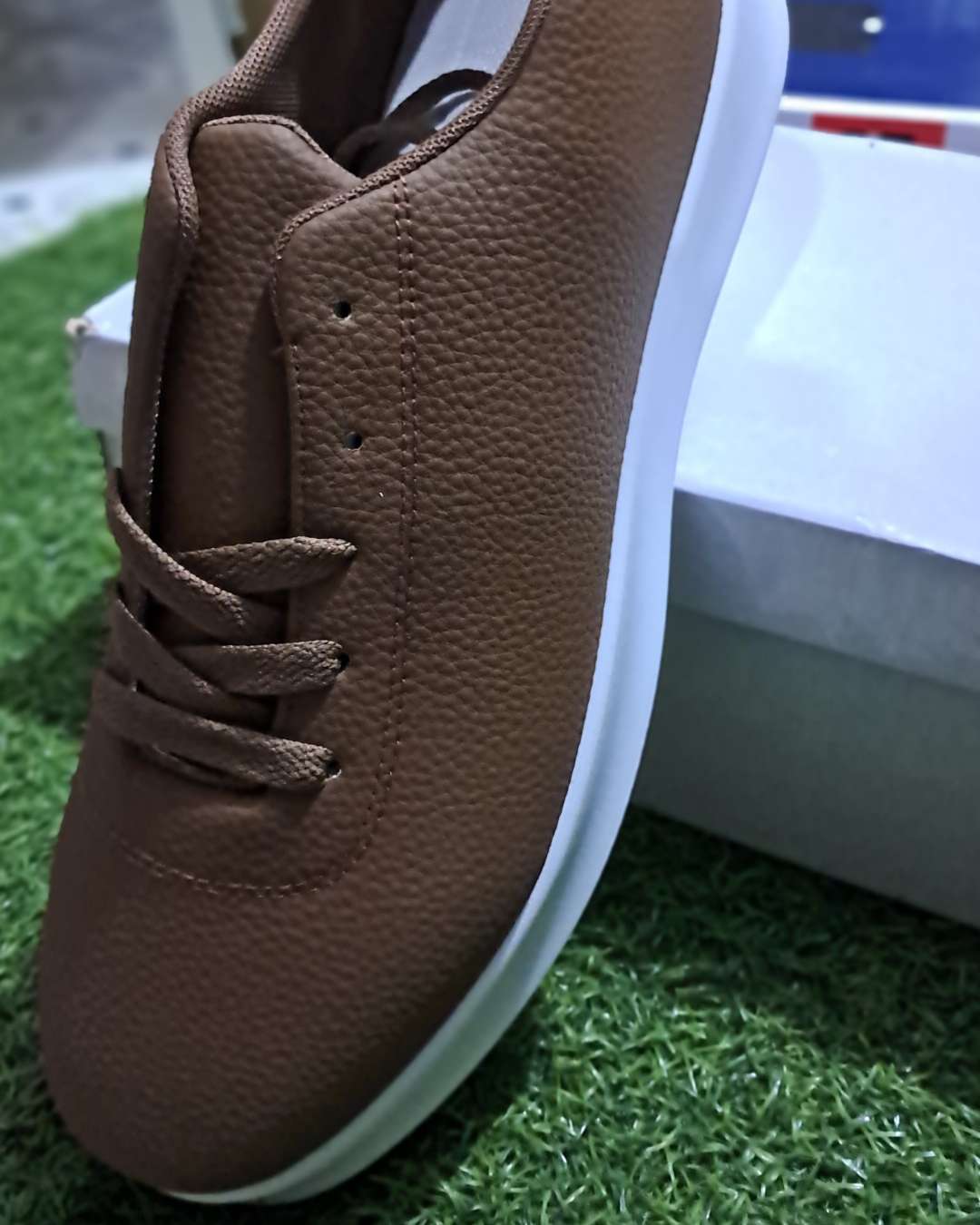 Brown and White Sneakers