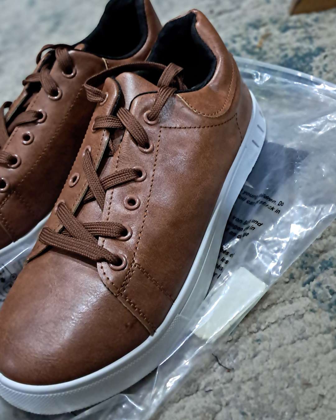 Brown and White Sneakers
