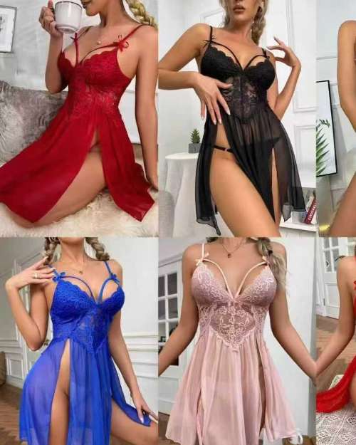 Luxury Lace Nightwear Dress