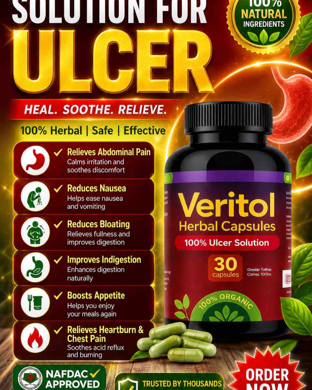 Veritol Herbal Capsule for Stomach Wellness