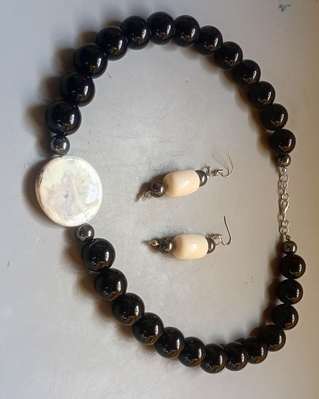 Black African Beaded Jewelry Set