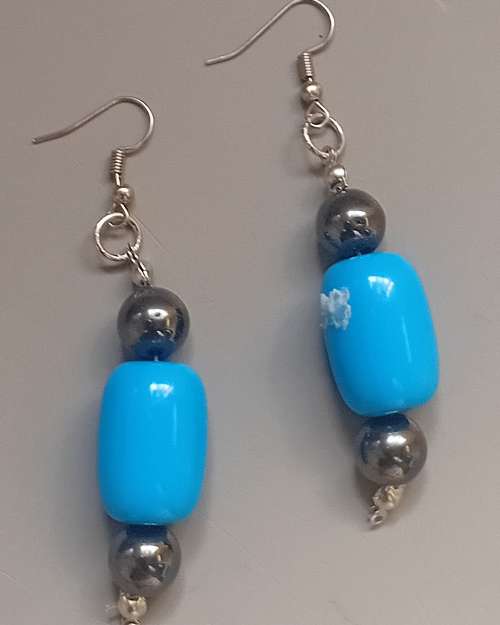 Blue Handmade African Earrings