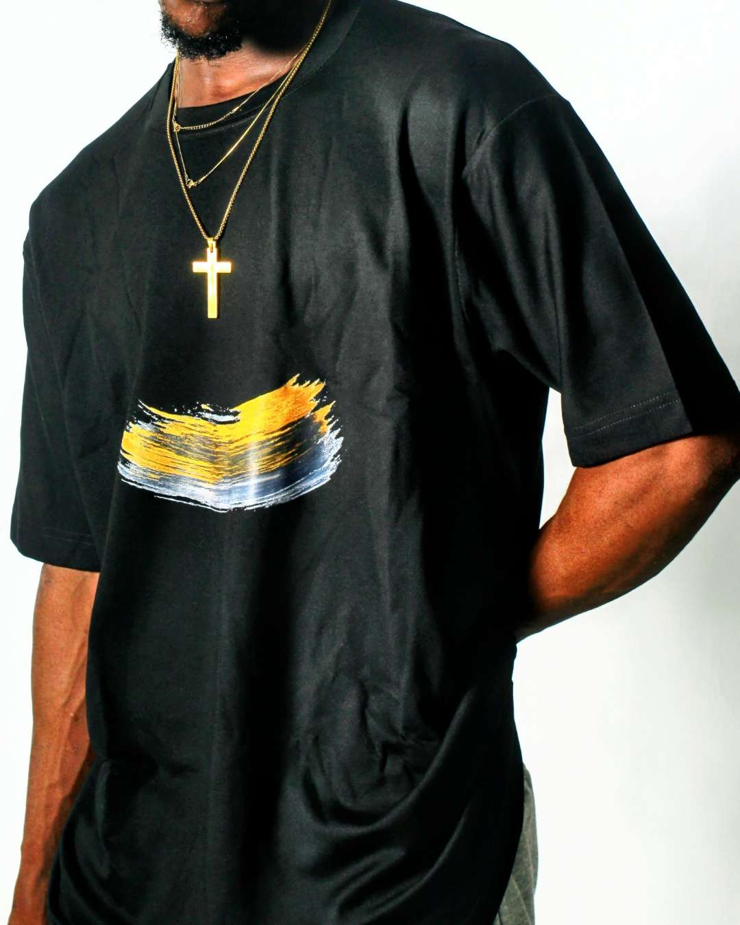 Men's Black Cotton T-Shirt