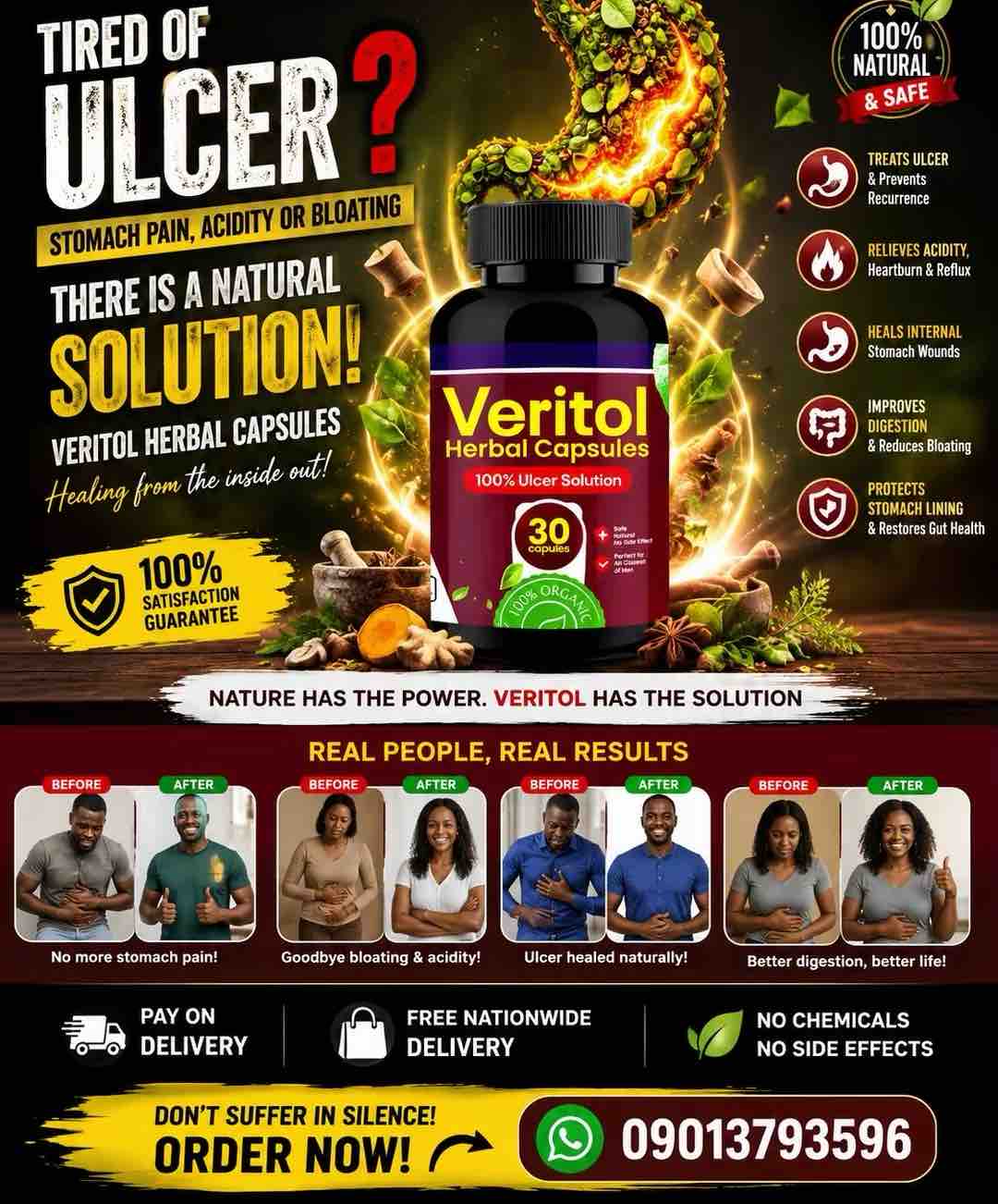 Veritol Herbal Ulcer Solution Capsules