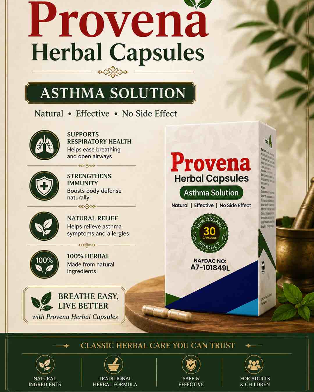 Provena Herbal Lung Cleansing Capsules