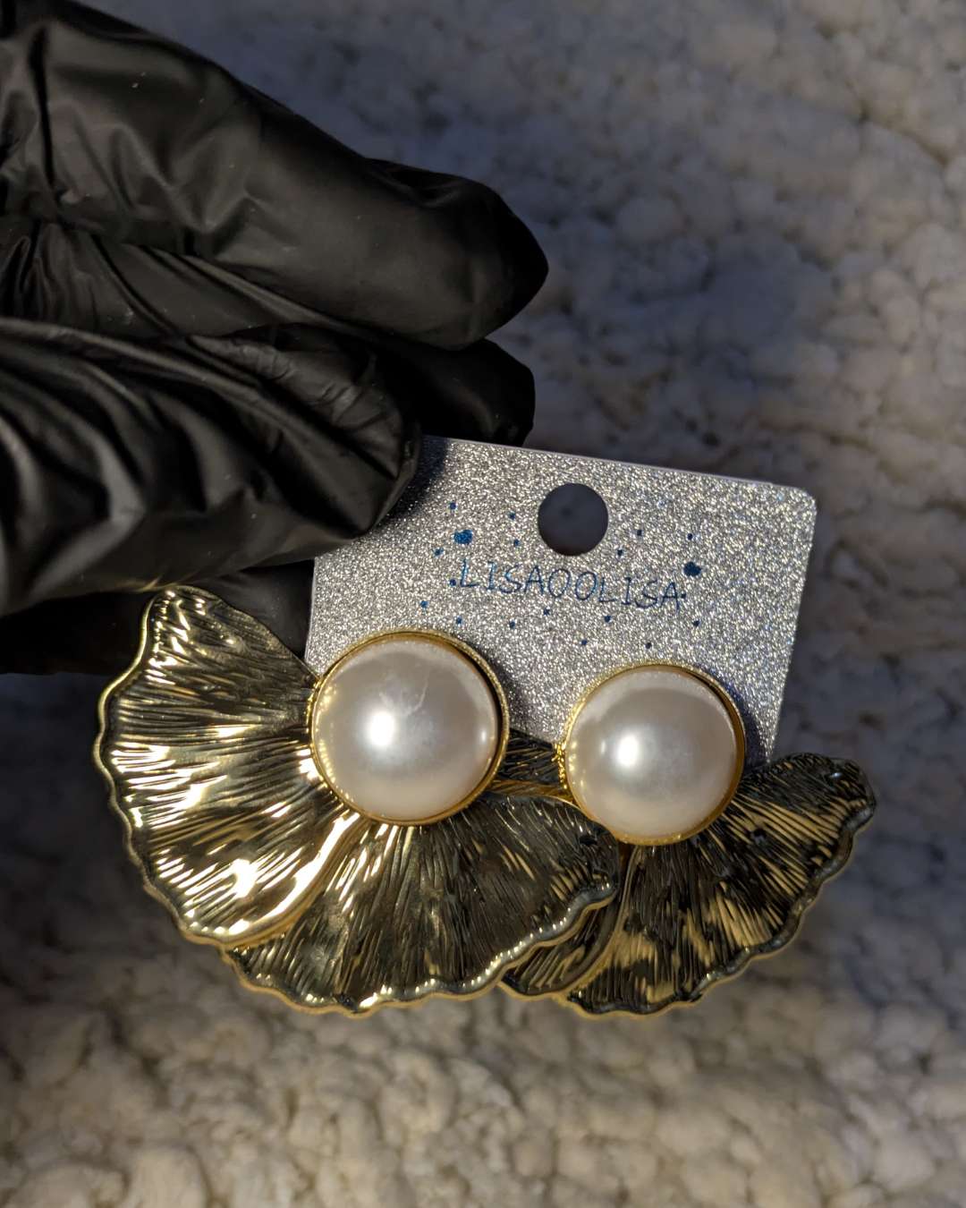 Studded Pearl Statement Earrings