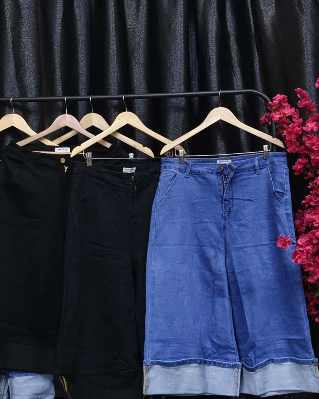 Women's Wide Leg Denim Shorts