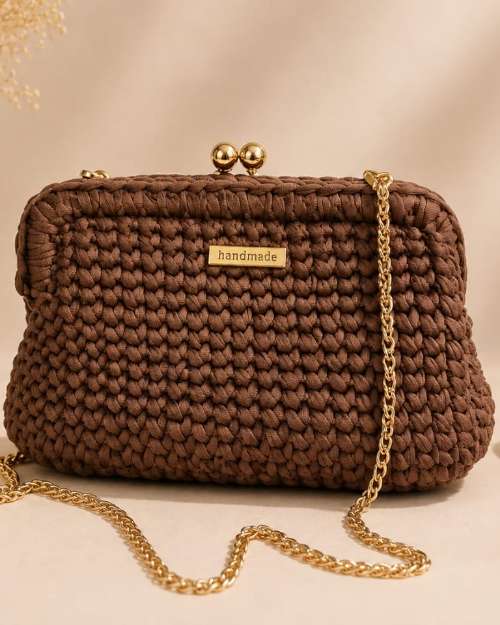 Cocoa Weave Clutch
