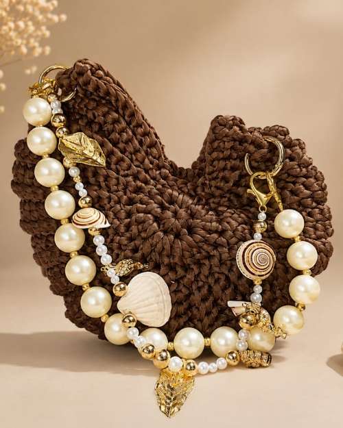 Seashell Heart Crochet Bag