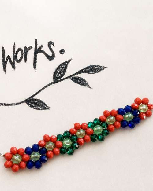 Sunflower Design Bracelet Beads
