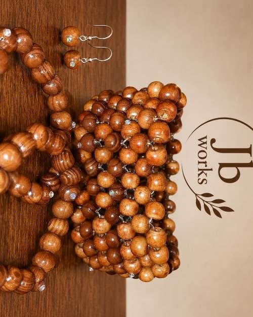 Wooden Beads Jewelry Set