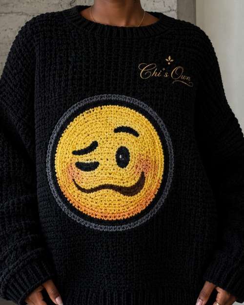 Custom Emoji Wool Sweatshirt