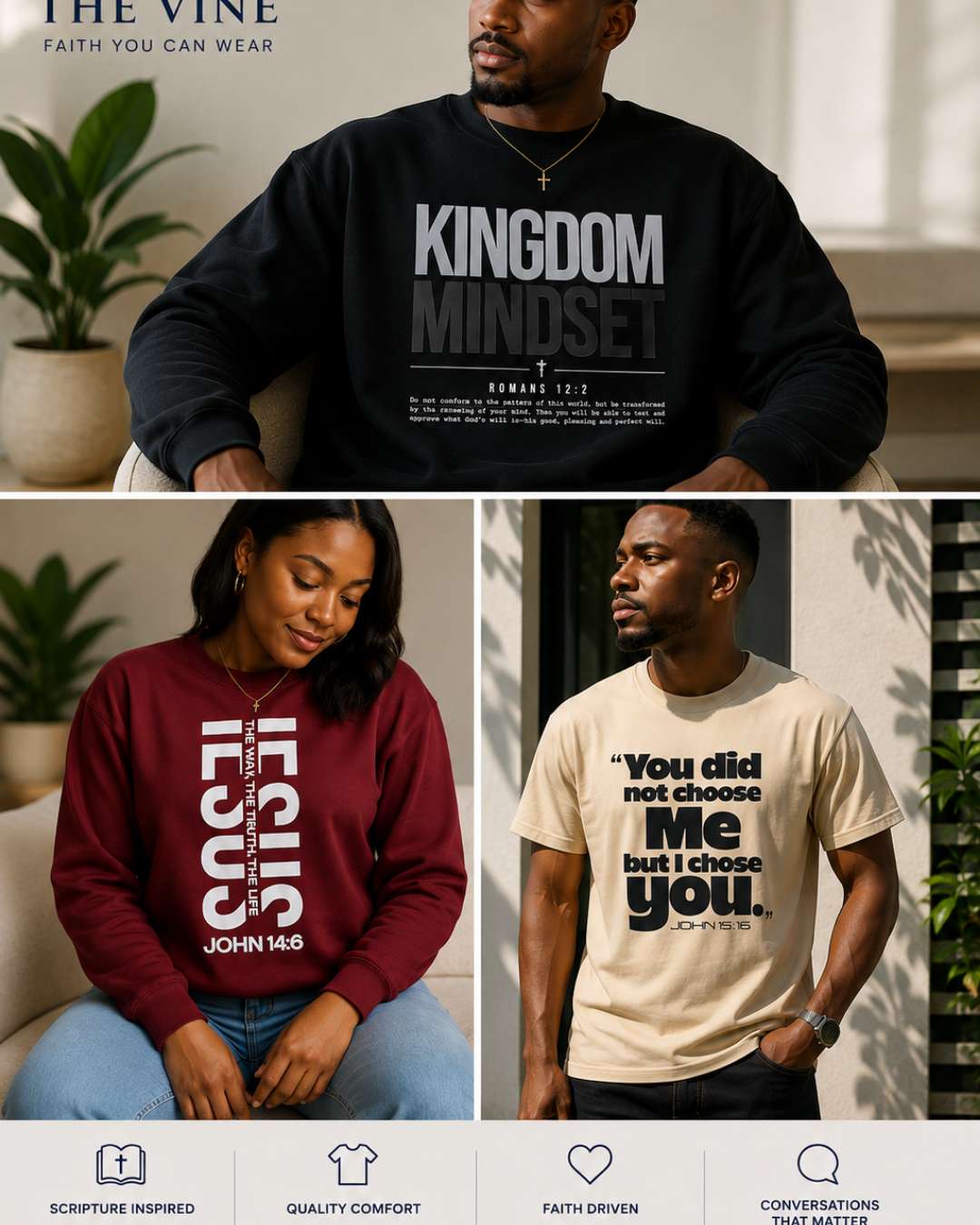 Scripture-Inspired T-shirts and Sweatshirts