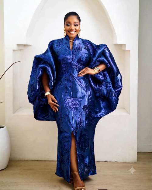Metallic Floral Brocade Boubou