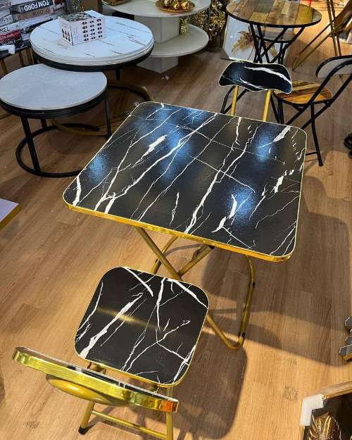 Modern Iron Seat and Table