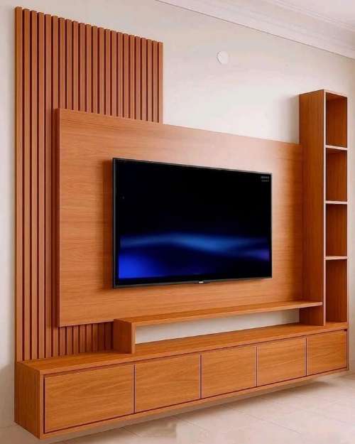 TV Stand with Wall Panels