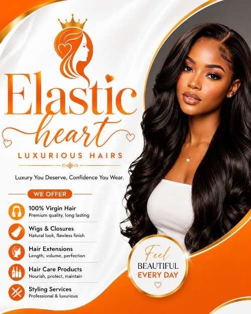 Elastic heart luxurious hairs 