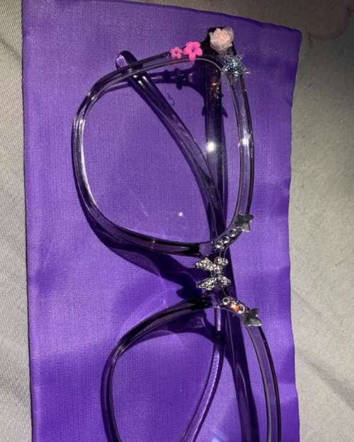 fashion grey stoned glasses