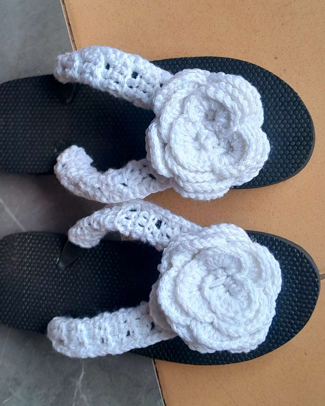 Crochet Flower Slippers