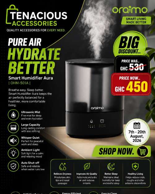 Humidifier, Power Bank, Table Lamp,