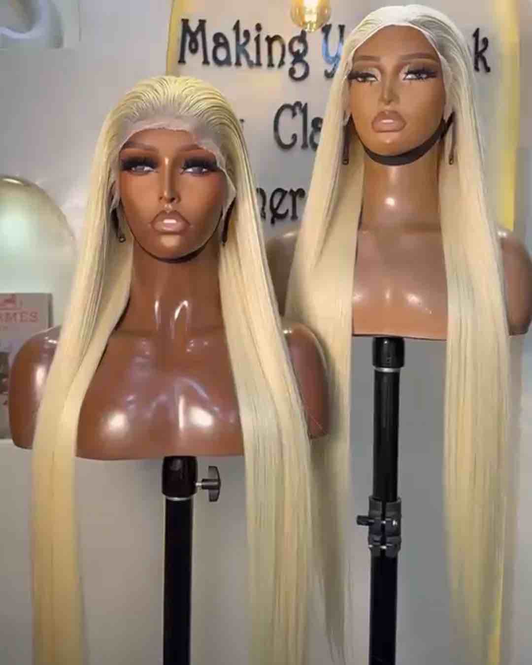30” inches full frontal blond hair 
