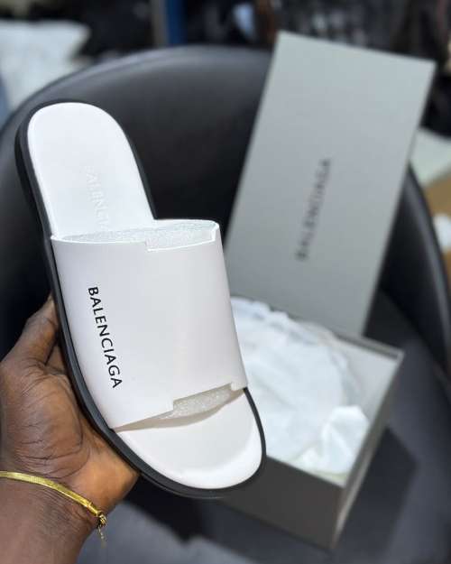 Hermes and Balenciaga slippers 