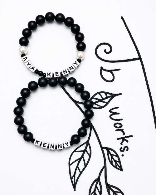 Customized Couple bracelet set.