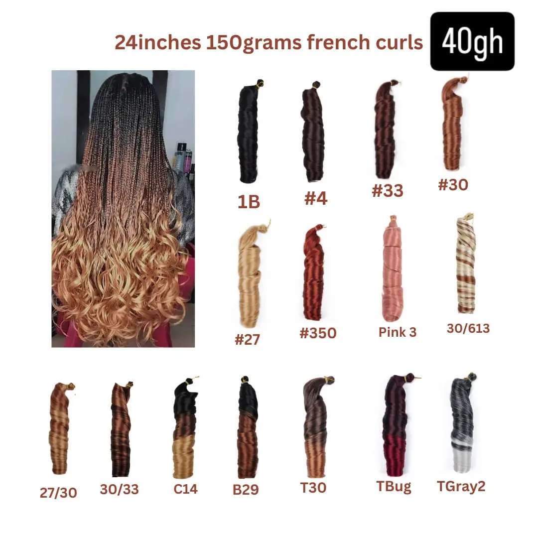 Italian curls and French curls extension