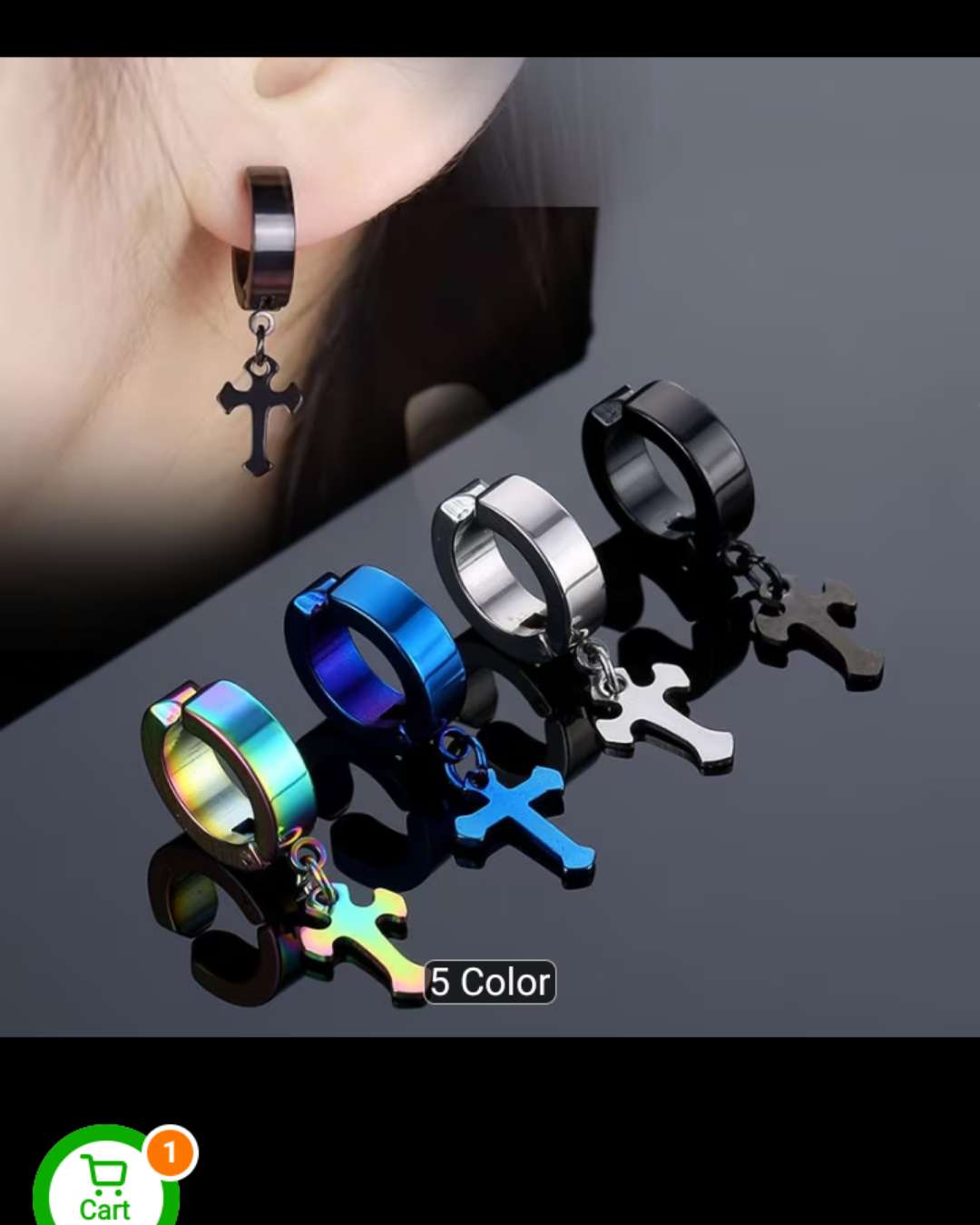 cross earring handbreslet 